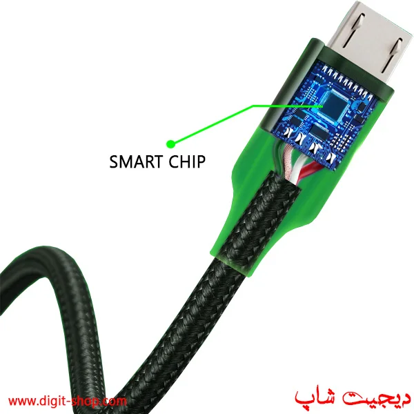 کابل شارژ میکرو USB فست گرند LED چراغ دار 5A آمپر