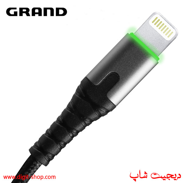 کابل شارژ آیفون لایتنینگ گرند چراغ دار 5 آمپر