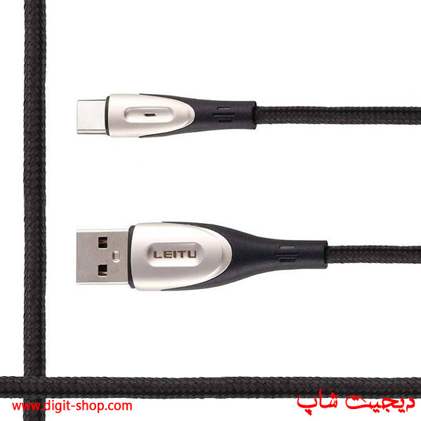 کابل شارژ تایپ سی C لیتو LED چراغ دار 2A آمپر