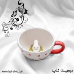 ماگ خرگوش کوچولو قلب صورتی