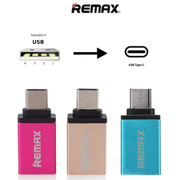 مبدل OTG تبدیل USB به TYPE-C ریمکس REMAX فلزی