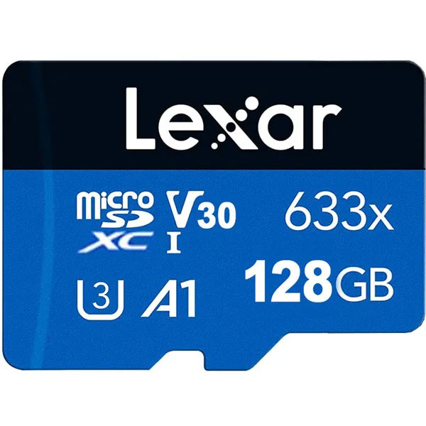 کارت حافظه 128 گیگ میکرو microSDXC لکسار 633X U3 A1 V30
